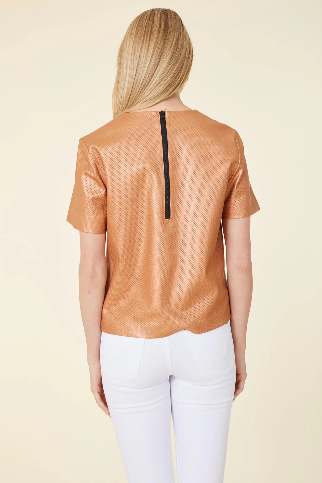 Bronze Vegan Leather Top