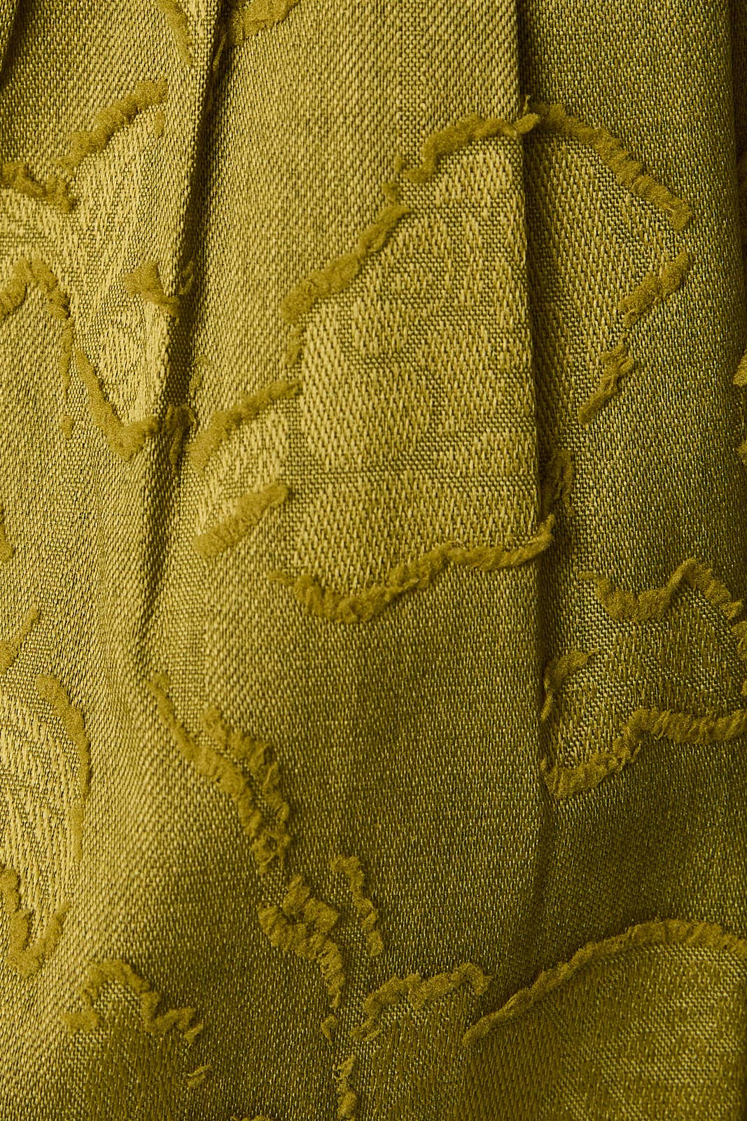 Olive Green Sleeveless Tiered Jacquard Woven Top