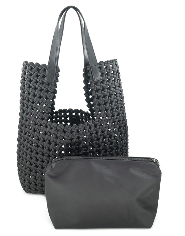 Woven Shoulder Tote Bag