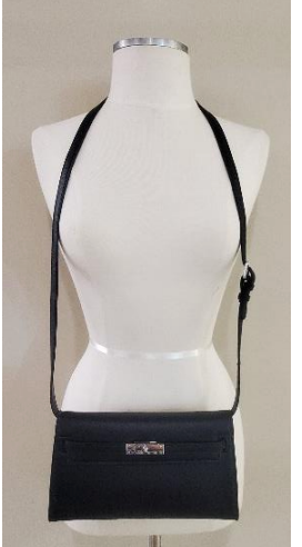 Black Med Leather Crossbody Purse