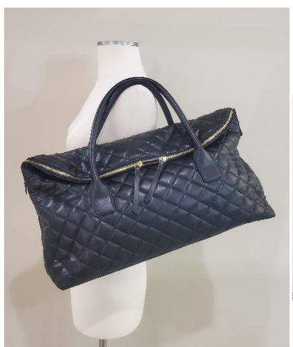 Black XLarge Leather Weekender