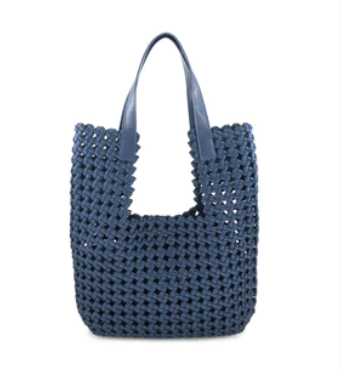 Woven Shoulder Tote Bag