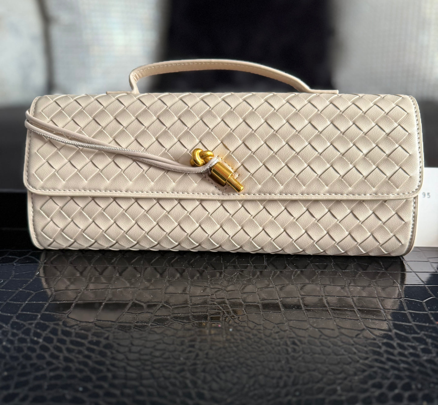 Weave Leather Oblong Designer Bag