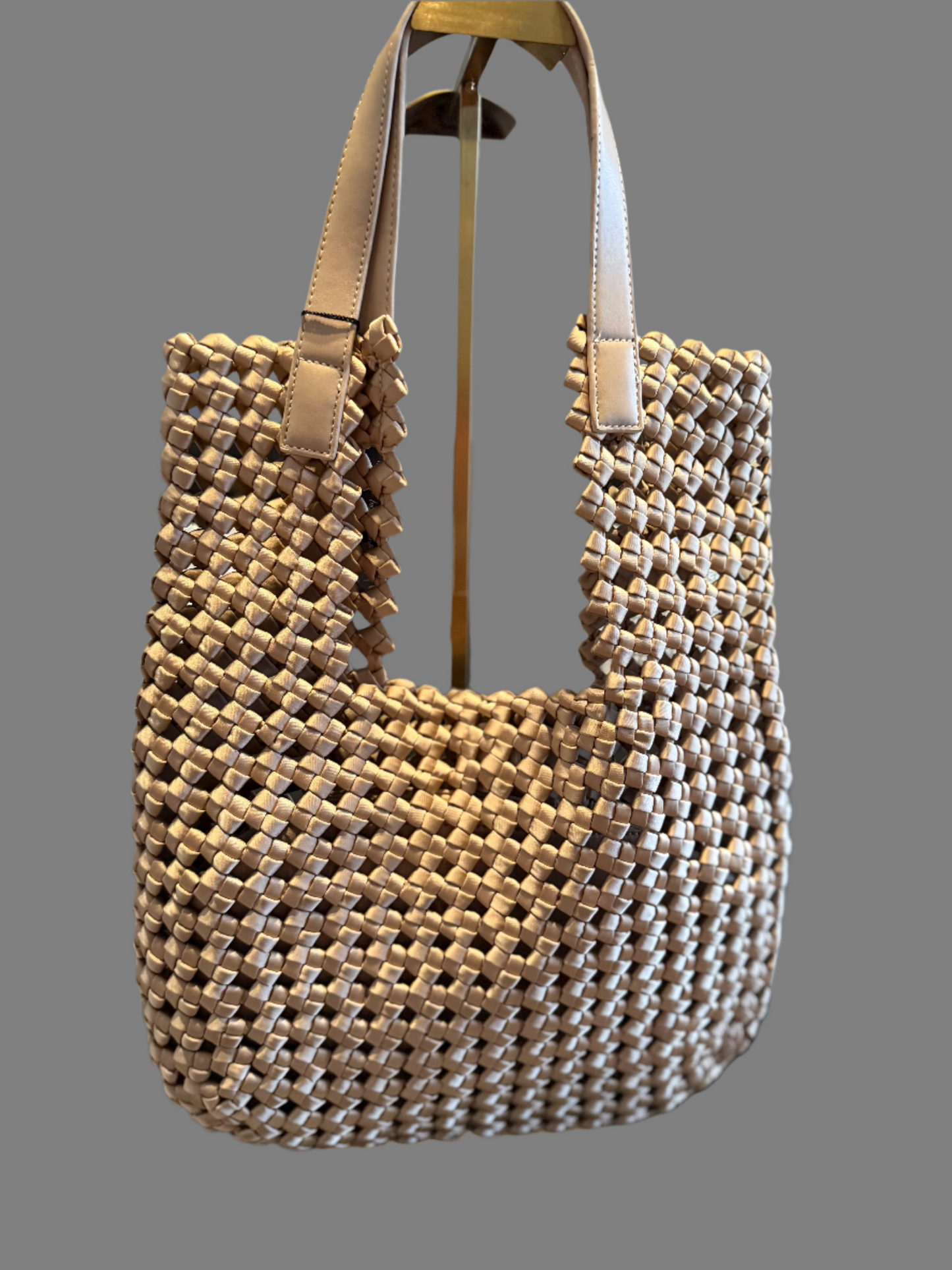 Woven Shoulder Tote Bag