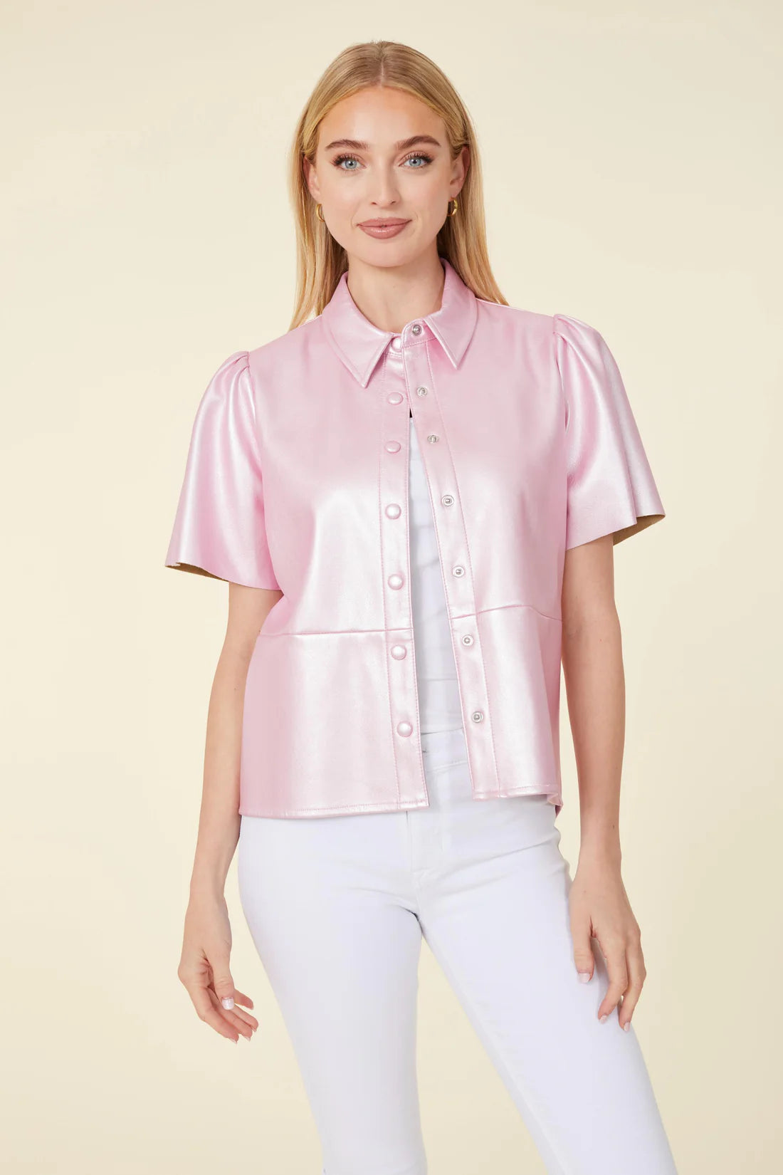 Orchid Vegan Leather Top