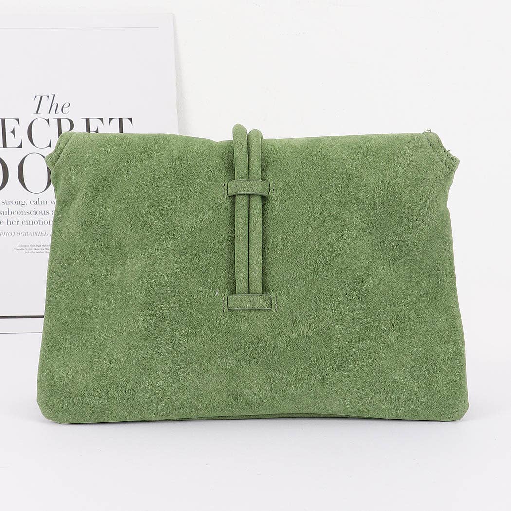 Sage Woven Suede Crossbody bag