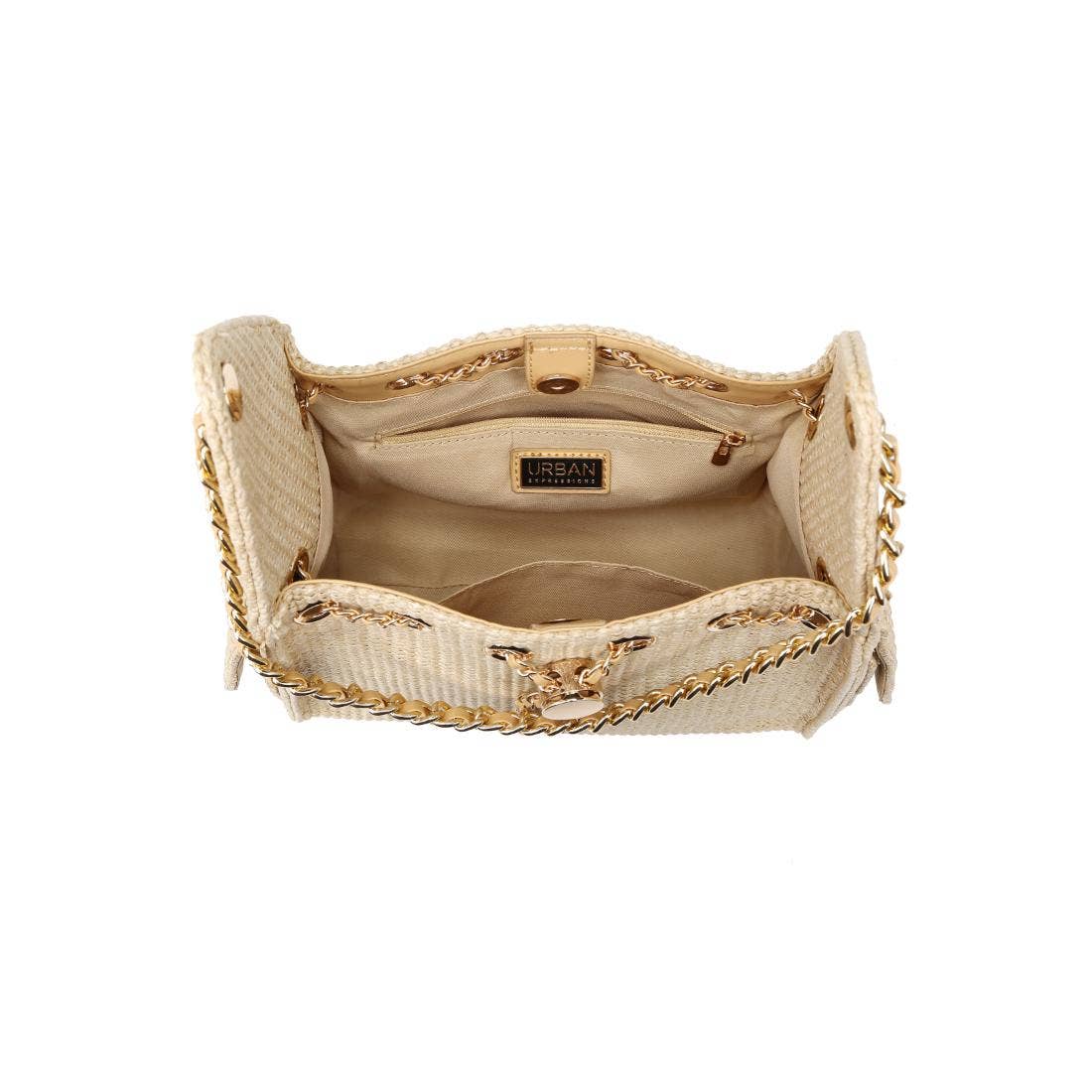 Paisely Shoulder Bag: Natural