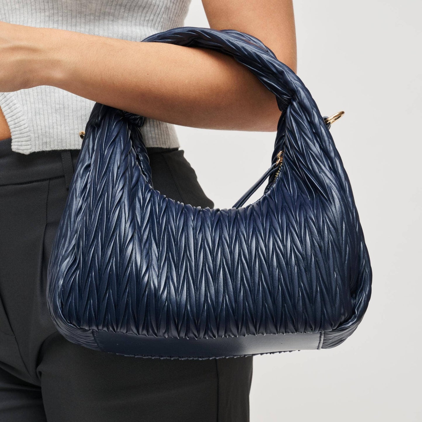 Midnight Vegan Leather Crossbody