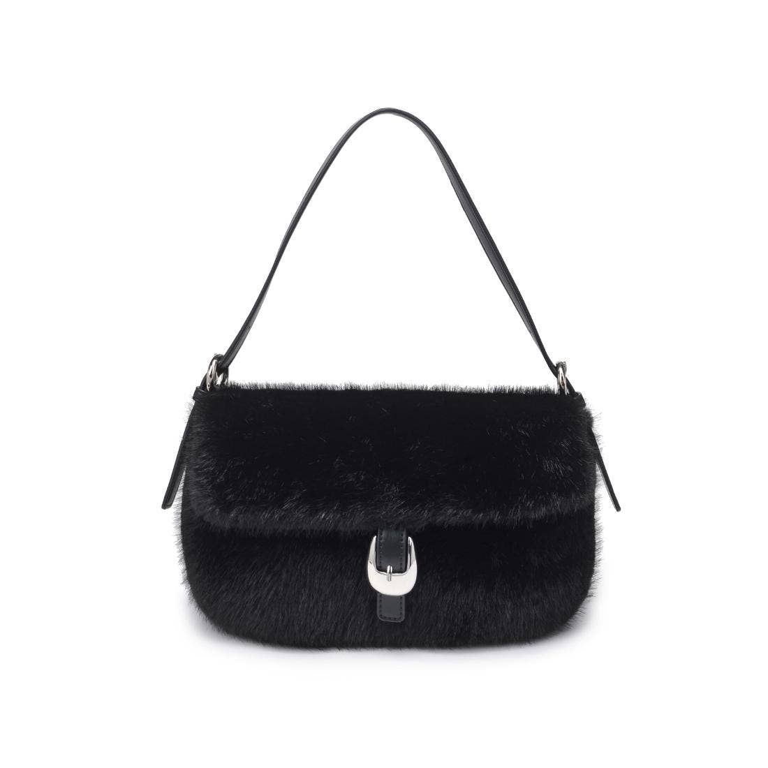 Gloria Faux Fur Crossbody: Chocolate