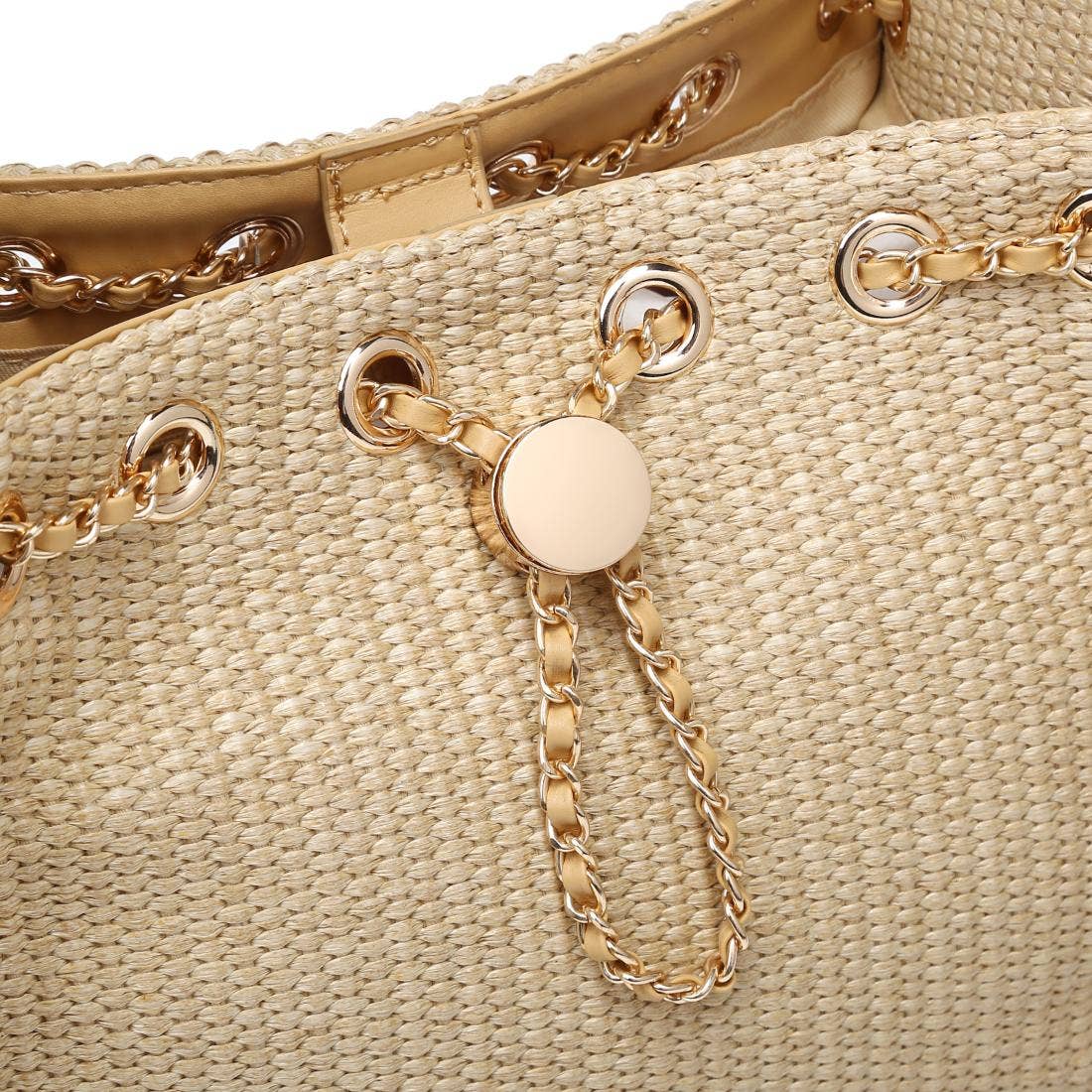Paisely Shoulder Bag: Natural