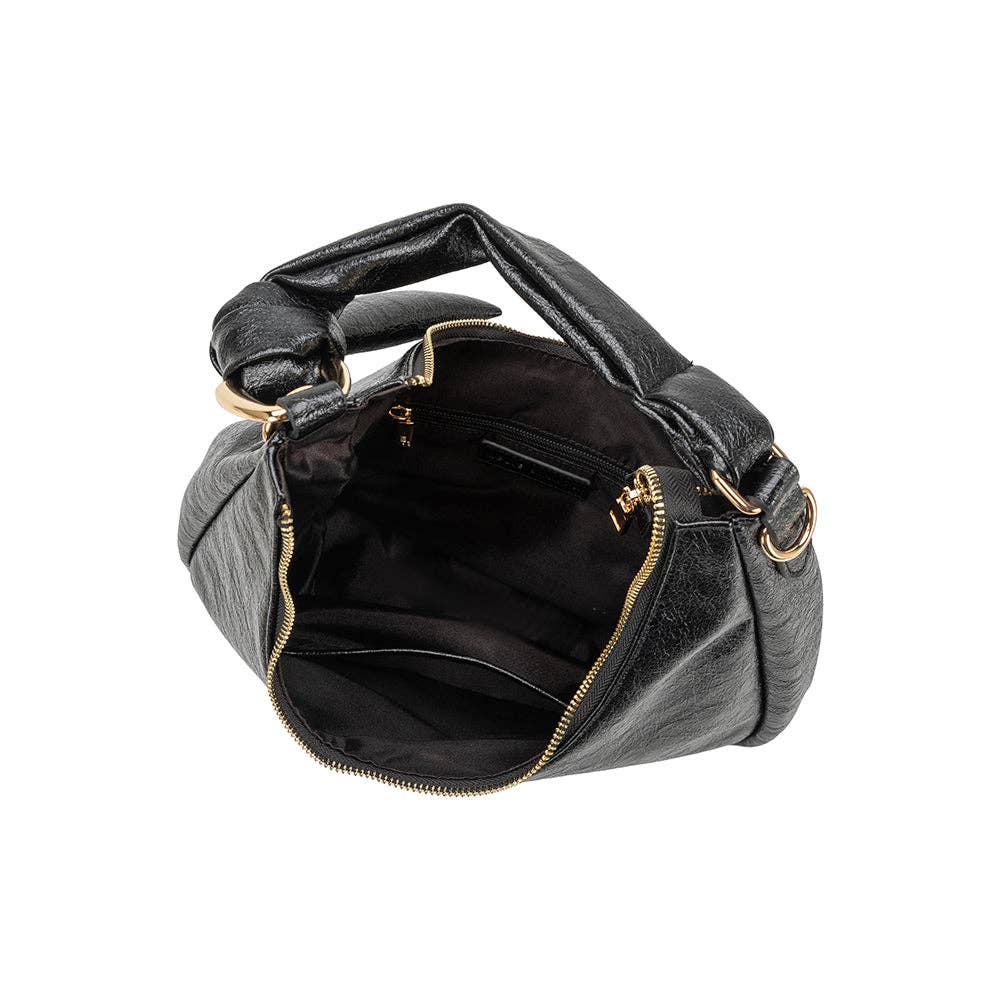 Lilie Black Vegan Shoulder Bag