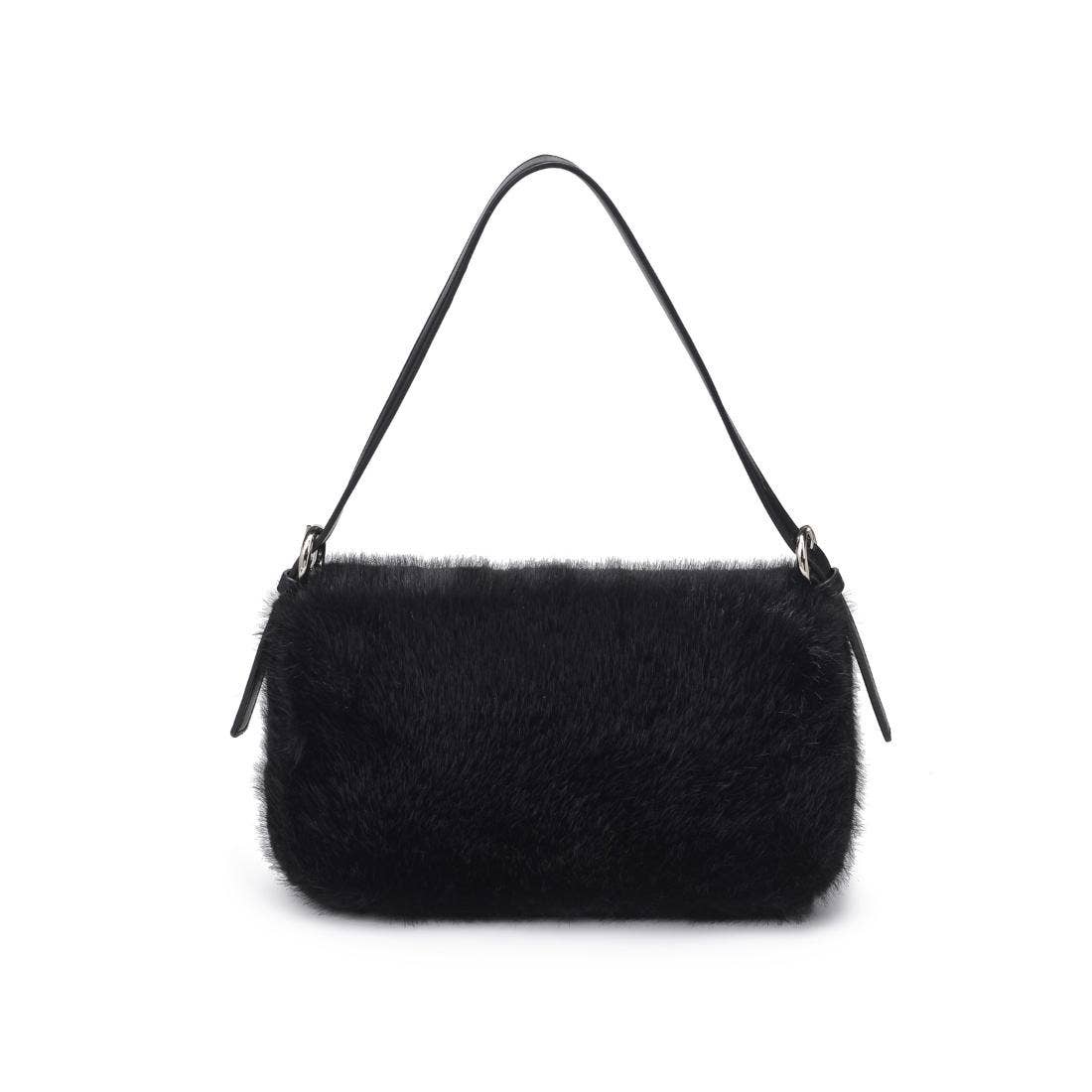Gloria Faux Fur Crossbody: Chocolate