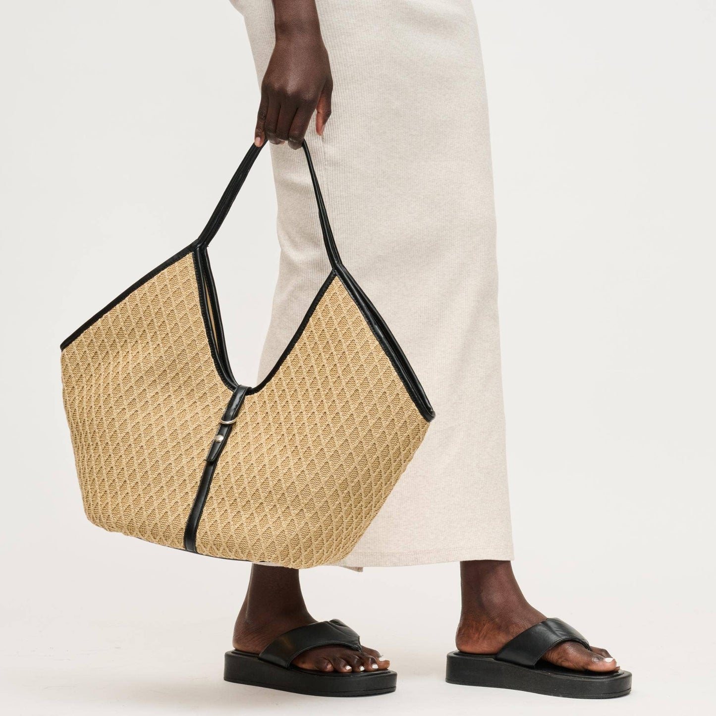 Cienna Tote: Natural Black