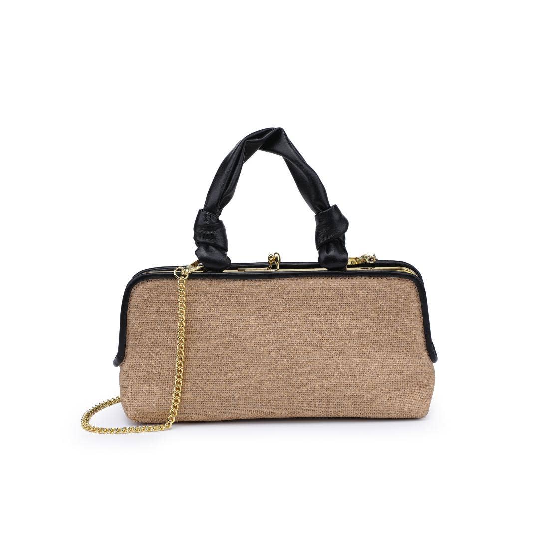 Julissa Clutch: Natural Black