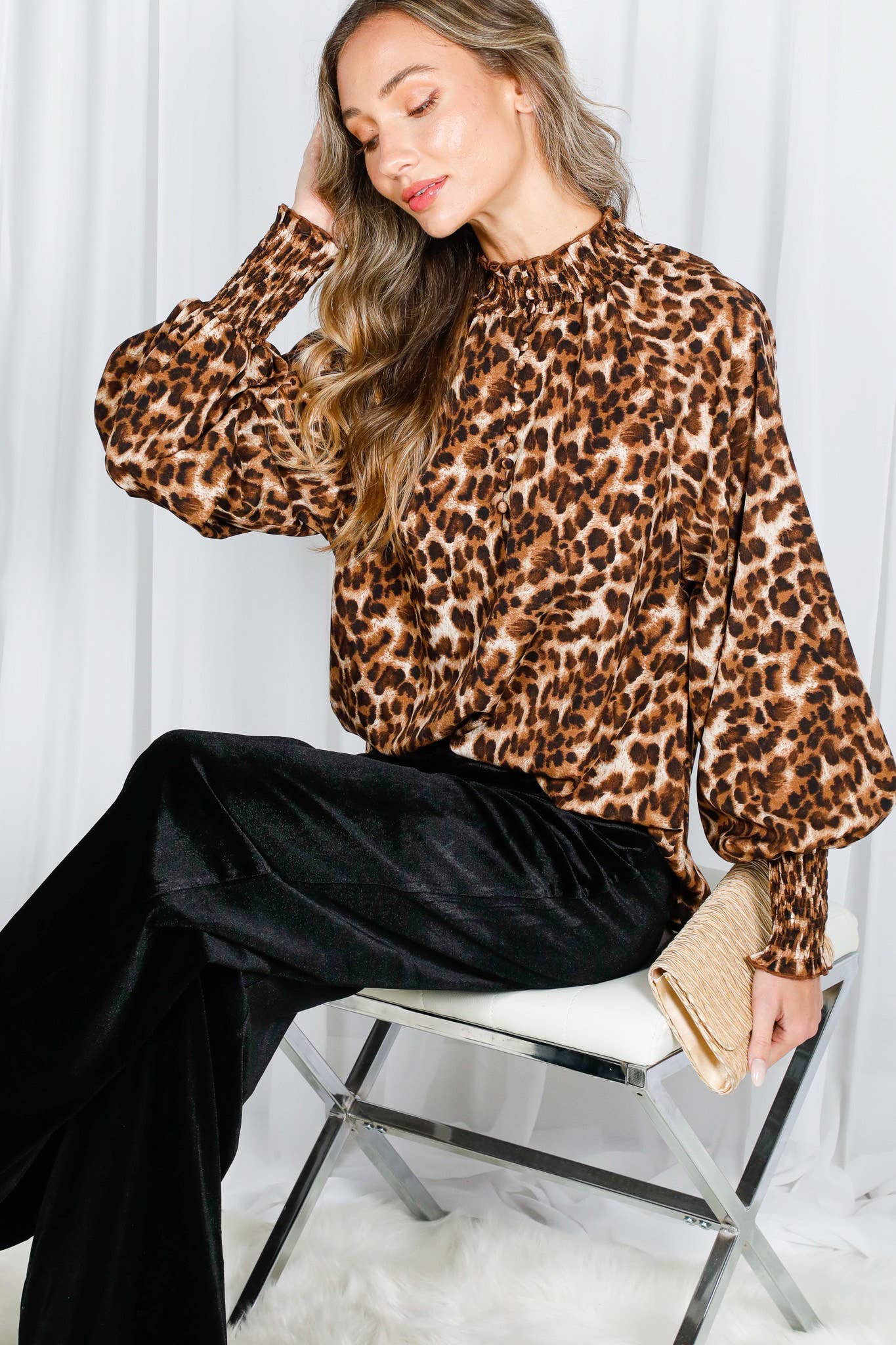 Leopard Brown Top
