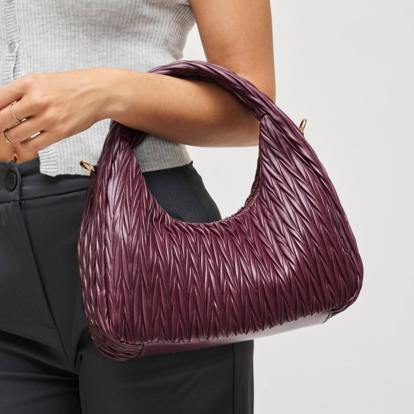 Wine Vegan Leather Crossbody