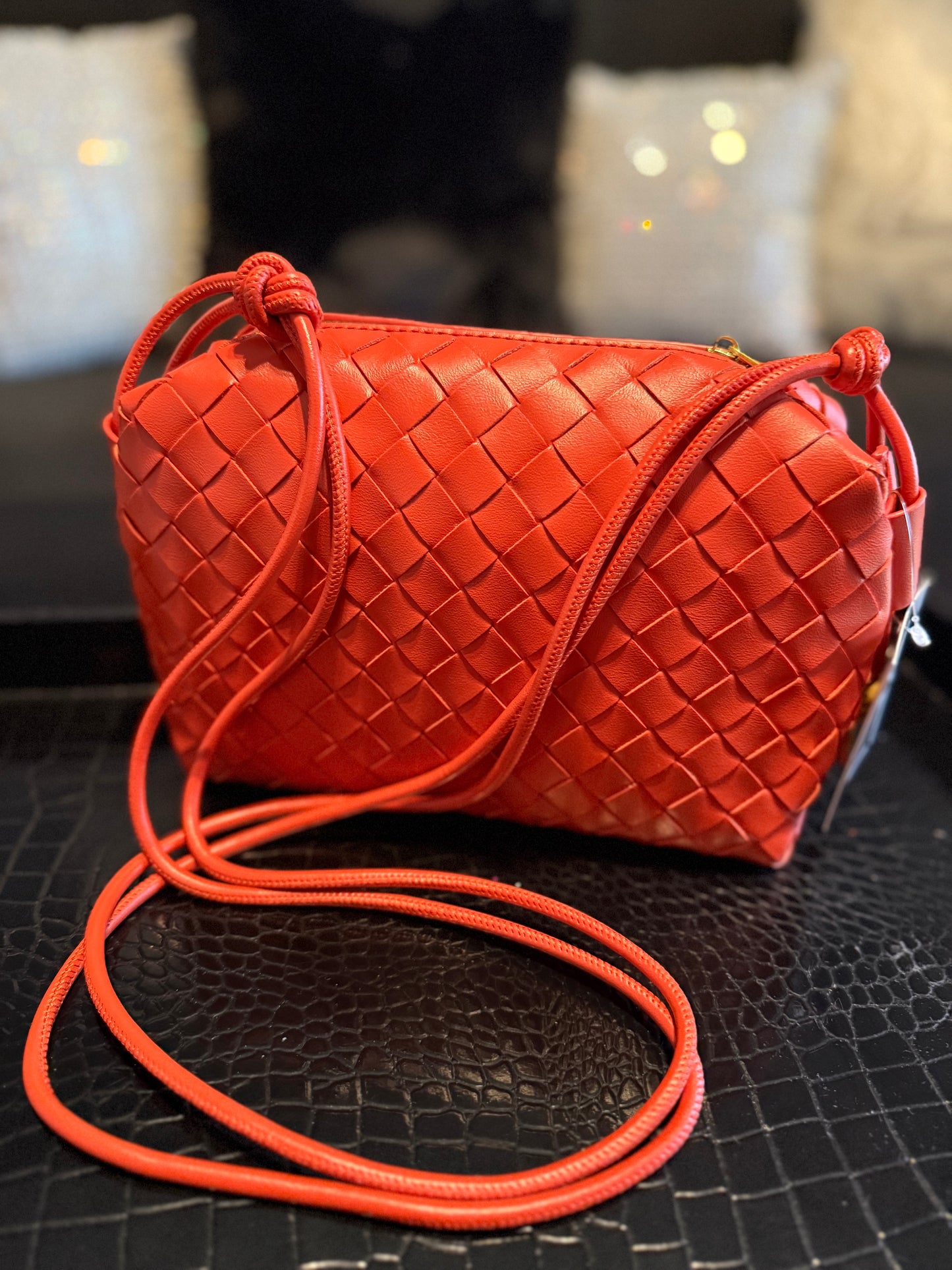 Coral Soft Leather Crossbody purse