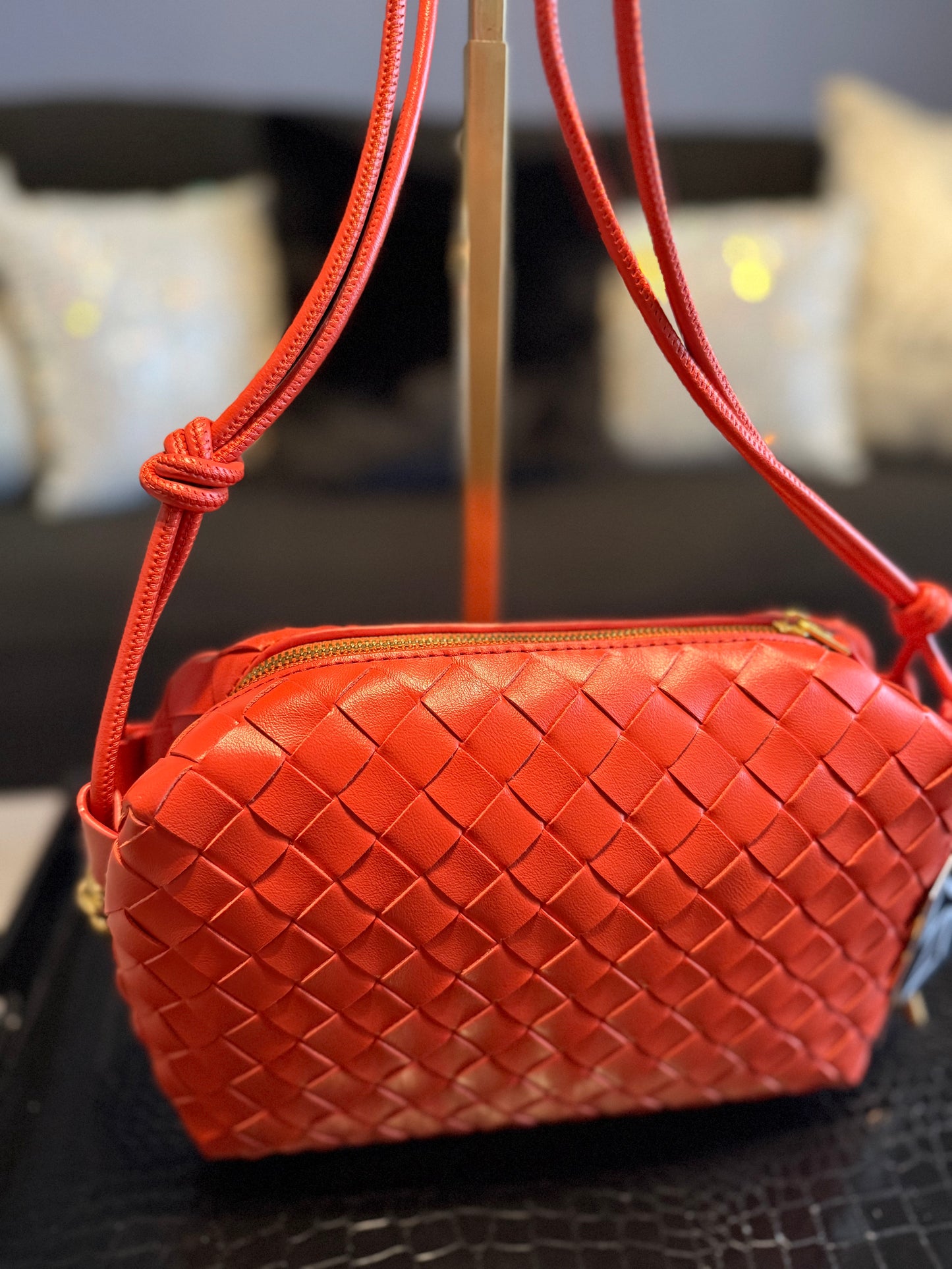 Coral Soft Leather Crossbody purse