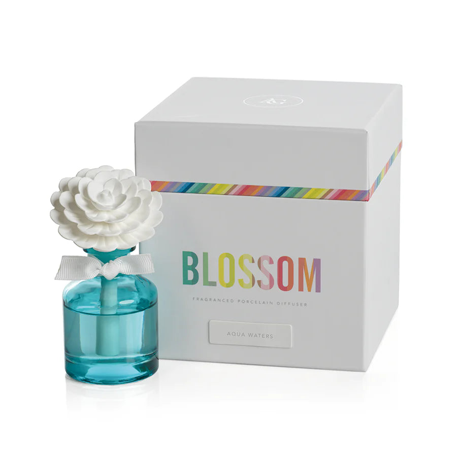 Zodax Blossom Fragranced Porcelain Diffuser – Aqua Waters