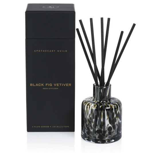Zodax Apothecary Guild Opal Glass Reed Diffuser: Black Fig Vetiver