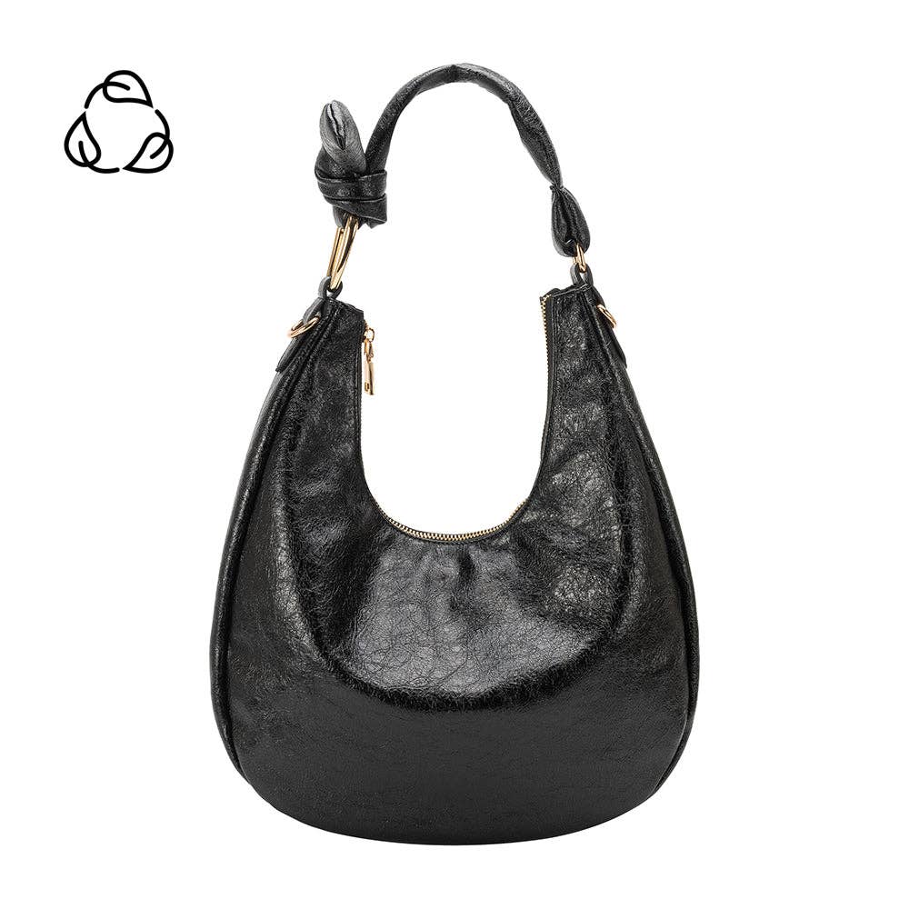 Lilie Black Vegan Shoulder Bag