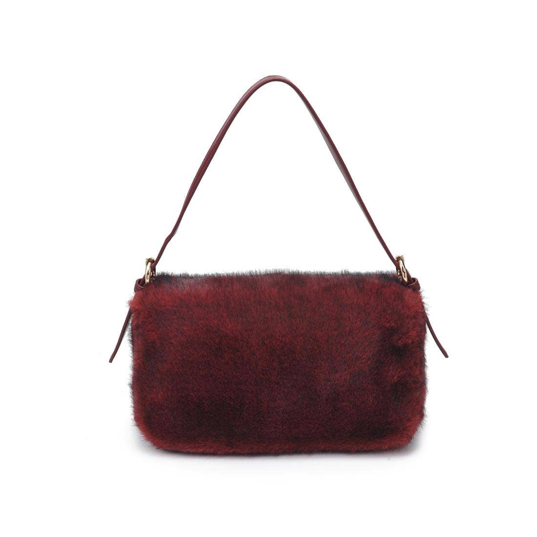 Gloria Faux Fur Crossbody: Chocolate