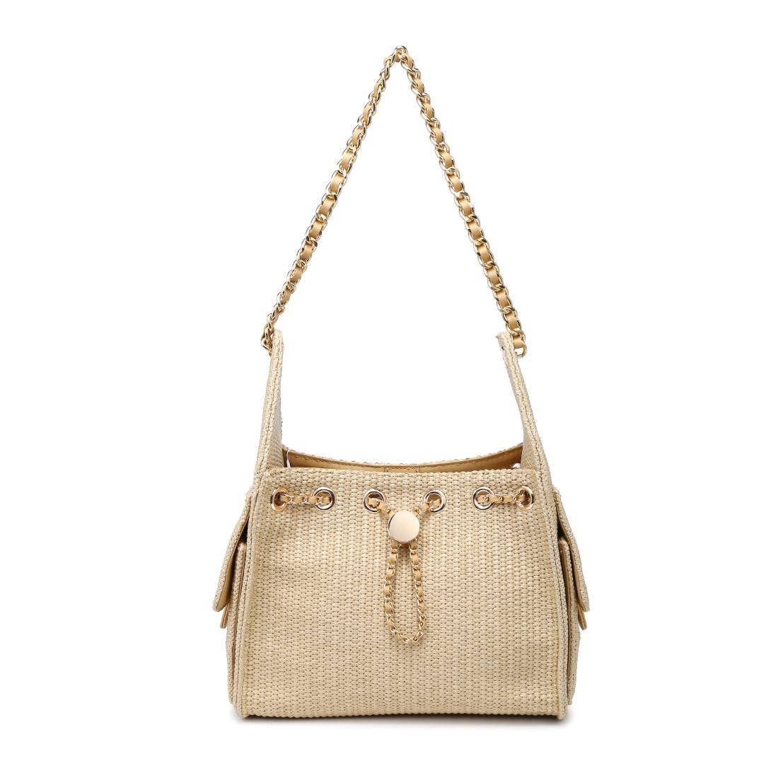 Paisely Shoulder Bag: Natural