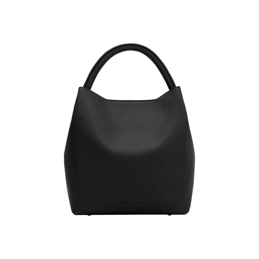 Karianna Black Three-piece Vegan Bag with Red leather lining