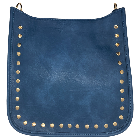 Taylor Bag with Gold Studs Cross Body - Denim Color