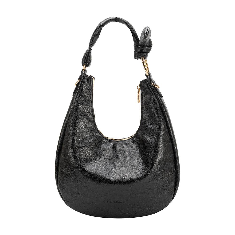 Lilie Black Vegan Shoulder Bag