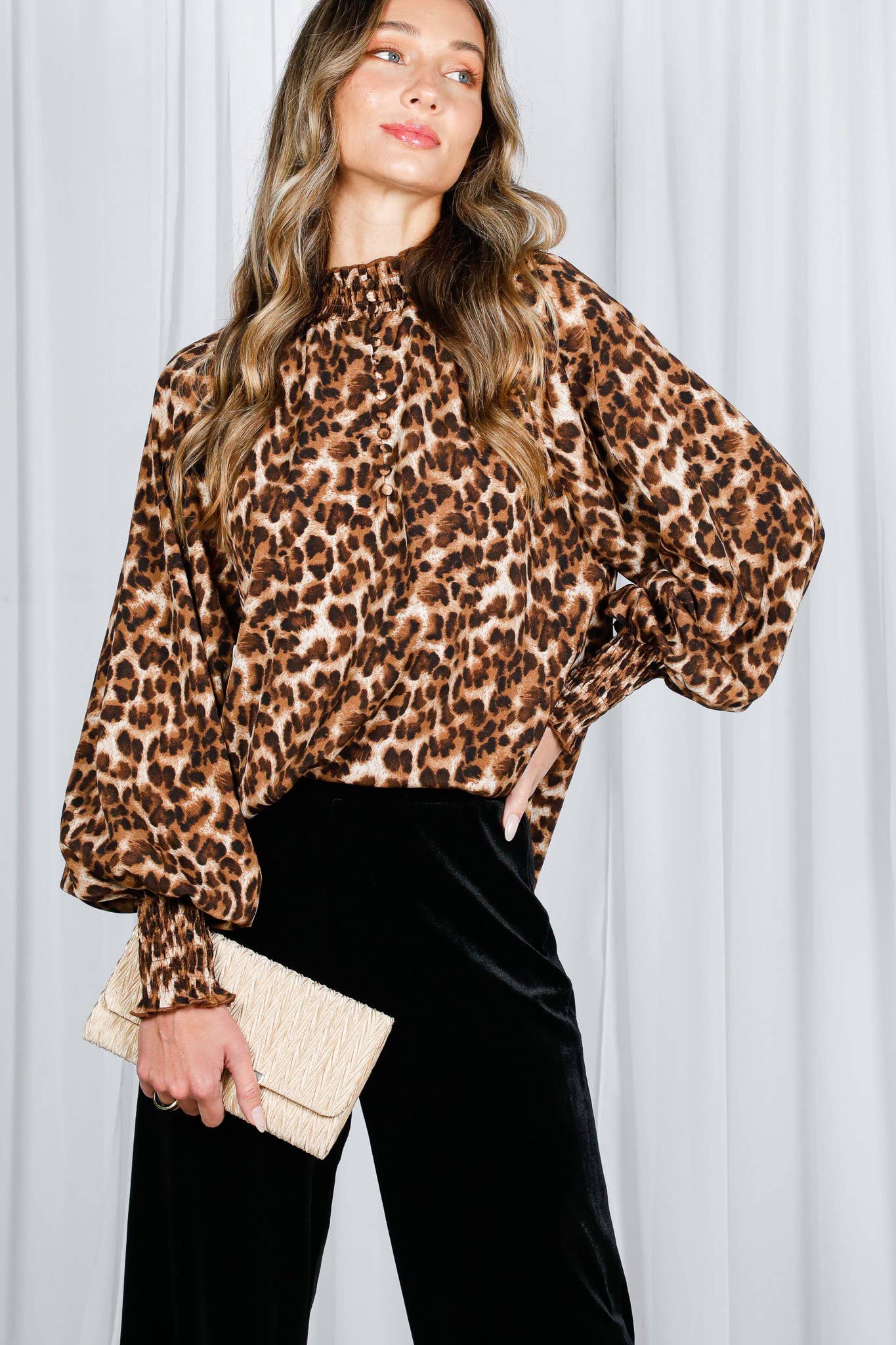 Leopard Brown Top